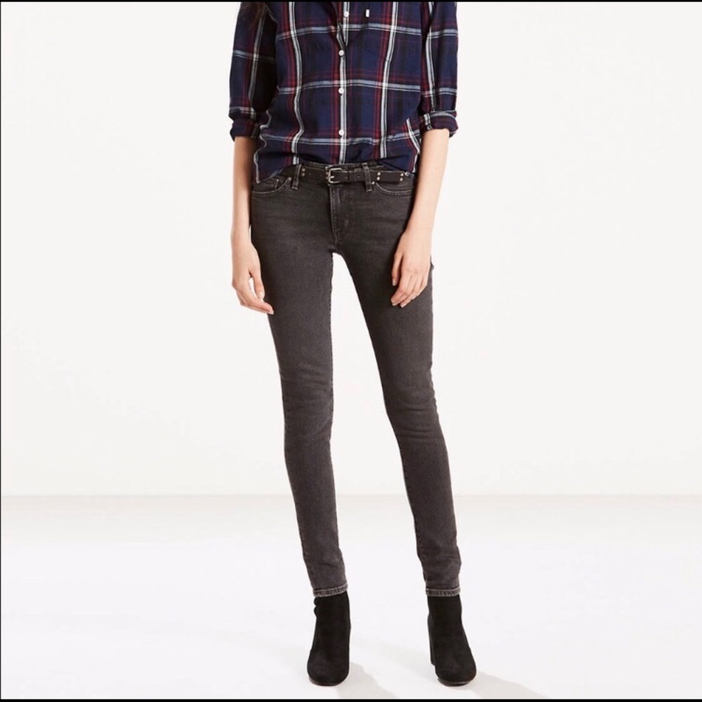 Levi’s Gray Skinny 711 Mid Rise Jeans Size 25 x 30